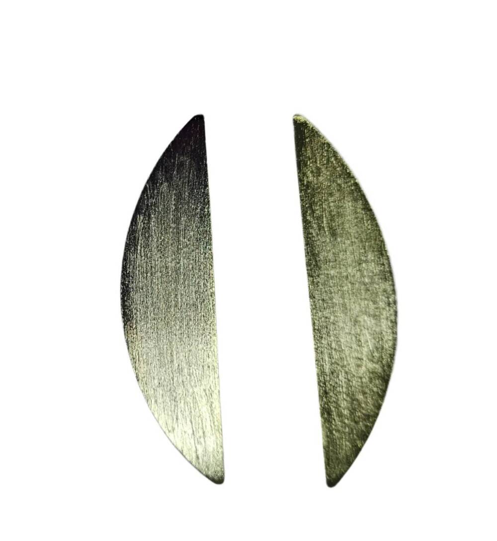 NEW SHEILA FAJL women's new moon studs in brushed gold